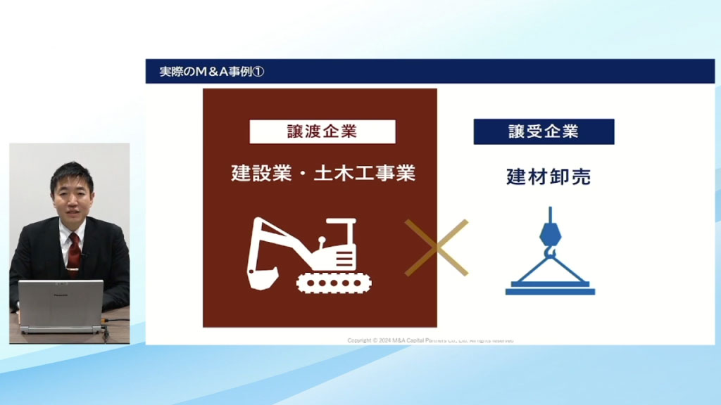 M&A事例、建設業・土木工事業と建材卸売業のM&A