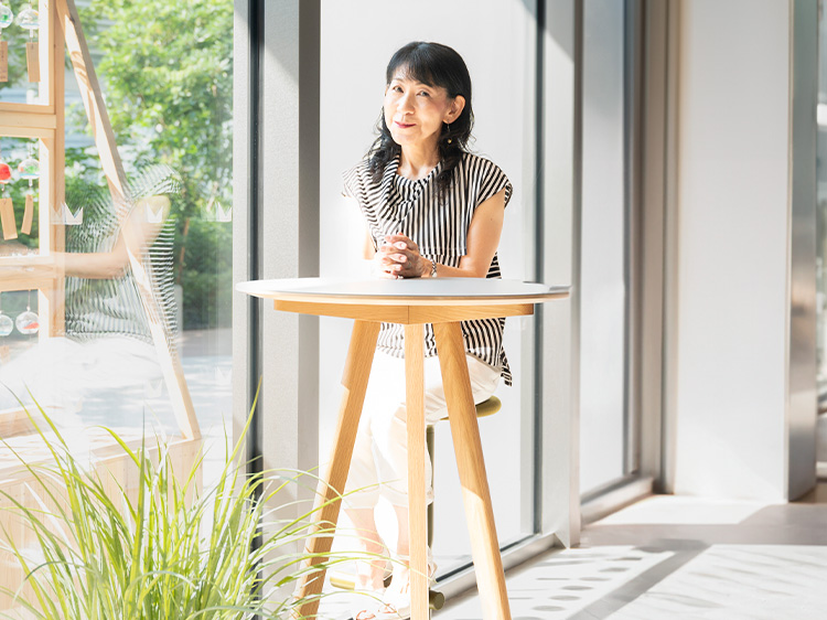 由起子夫人 取材オフショット