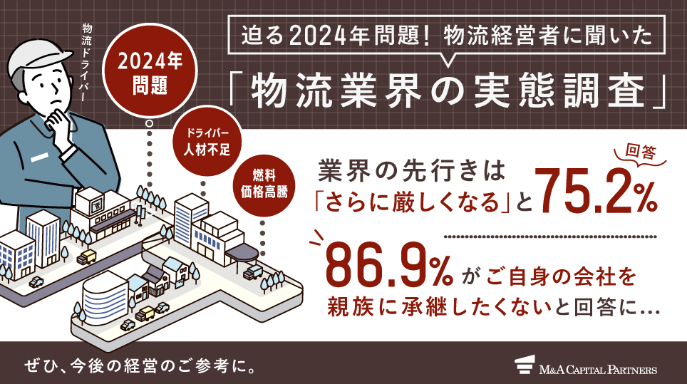 物流・運送業のM&Aの意識調査メインテーマ画像