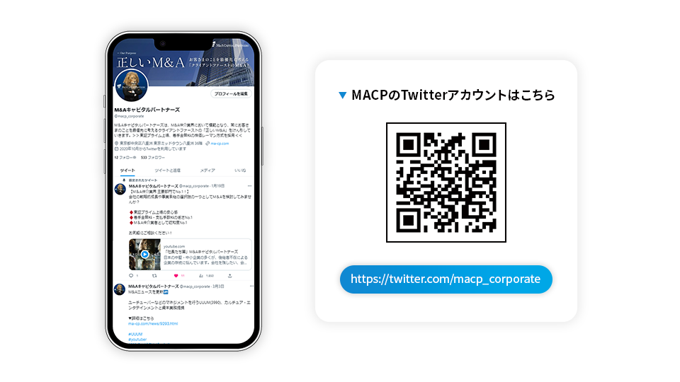MACPのTwitterアカウントはこちら https://twitter.com/macp_corporate