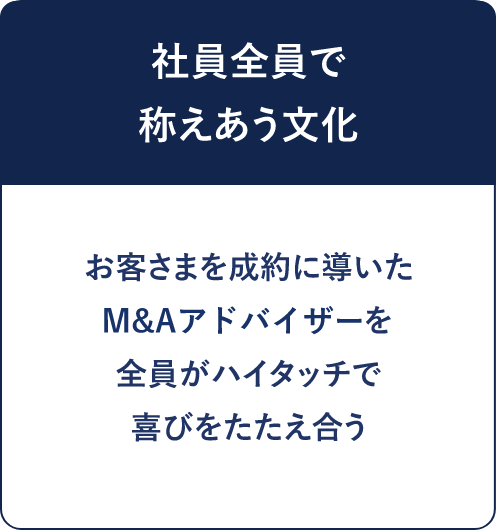 社員全員で称え合う文化