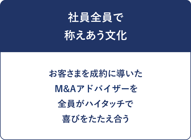 社員全員で称え合う文化